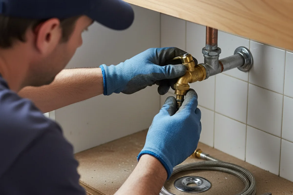 Shutoff valve and fitting work during Repiping in White
